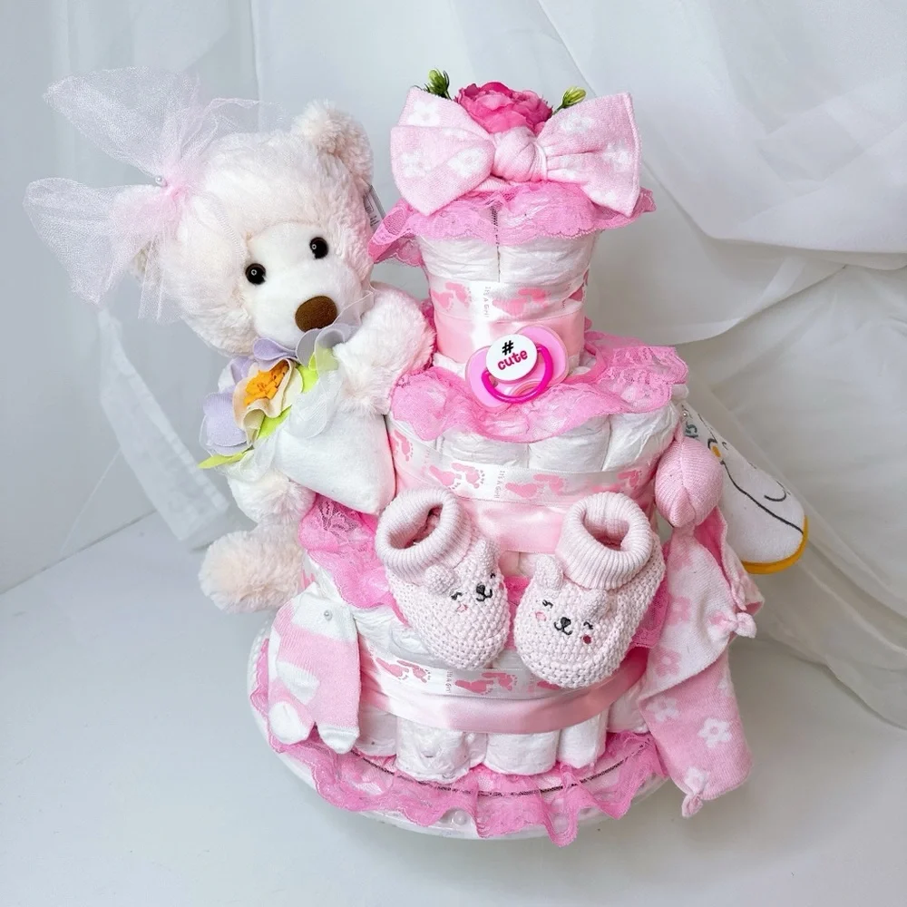 Baby Bear Diaper Cake, Baby Shower Gift
